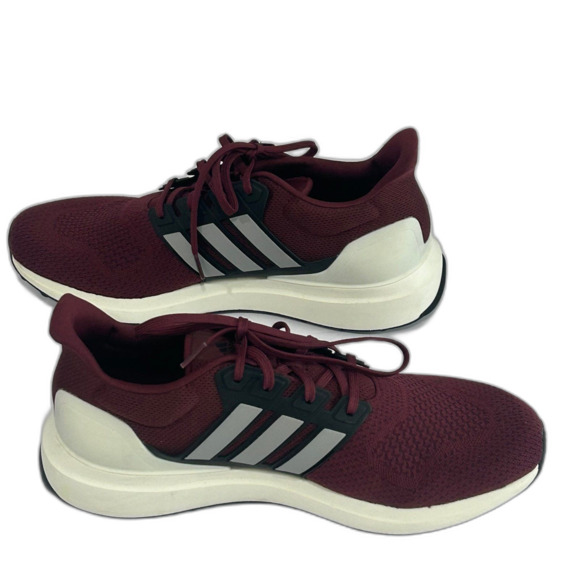 Adidas Running Sneakers Men’s Color Burgundy Maroon Knit Uppers Three Stripes - Picture 8 of 12